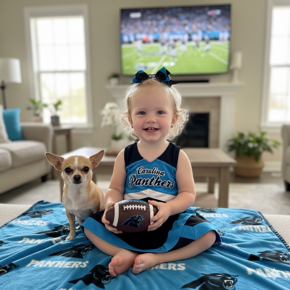 NFL TEAM APPAREL Kids - 2 Piece Cheerleader Set - Carolina Panthers - NWT - Picture 11 of 16